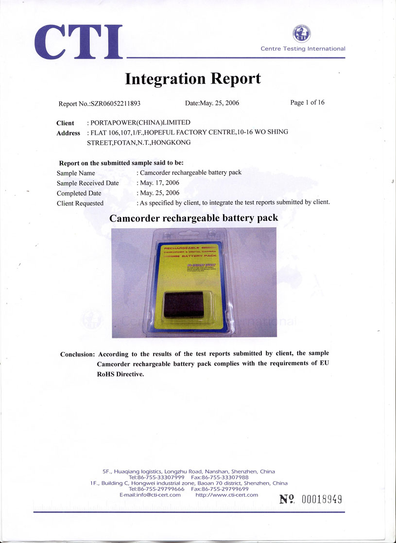RoHS Test Report